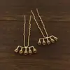 Accesorios de joyería antigua cobre fundido tamaño pequeño soporte para flores en forma de torre fila horquilla horquilla 29 * 12 MM diámetro interior 4 MM