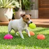 Brinquedo de Borracha Resistente à Mastigação para Cães, Bola de Rugby Pequena Multicor, Atacado Personalizado da Fábrica de Origem