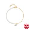 Nova Pulseira de Prata de Lei S925 Corrente Irregular com Pérola e Diamante Luxo Leve Coreana Nicho Elegante High-end Irregular