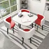 Mesa de Recepção Simples e Combinação de Cadeiras Mesa de Negociação Recepção de Loja Comercial Mesa e Cadeira Mesa Redonda Pequena para Lazer de Escritório