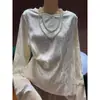 Camisa Jacquard Estilo Chinês Nova Super Moderna para Mulheres, Novo Modelo de Início de Primavera, Luxo de Alto Padrão, Rejuvenescedor, Design Elegante, Blusa de Manga Longa