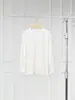 Dragón Marino Warren LST019 26 Otoño Versátil Top Básico con Hombros Rectos, Camiseta de Algodón de Cuello Redondo de Manga Larga para Mujer