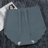 Roupa íntima plus size feminina seda gelo algodão sem costura na virilha meninas cintura alta respirável roupa íntima feminina verão fina atacado de fábrica