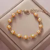 Retención de Color Galvanizado Ojo de Diablo Trébol de Cuatro Hojas Ojo de Diamante Pulsera Moda Femenina Simple Comercio Electrónico Transfronterizo Joyería Comercio Exterior