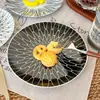 Platos de Lujo de Gama Alta, Vajilla Creativa, Platos con Color Bajo Esmalte, Alto Valor Estético, Platos Comerciales para Restaurante para Bistec y Comida Occidental