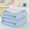 Manta de gasa de seis capas para aire acondicionado, manta de algodón puro para adultos, manta fina de verano para niños y bebés, manta de hilo de algodón, manta fresca de verano 2m