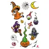 Pegatinas de tatuaje de Halloween serie de terror pegatinas de tatuaje pequeñas flores brazo pegatinas de tatuaje impermeables pegatinas de tatuaje de cicatriz pegatinas para la cara