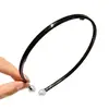 Nuevo modelo 2026 diadema para niñas, negro, diseño de nicho, simple y elegante, accesorio para el cabello de perlas con borde delgado, diadema, pasador para mujeres
