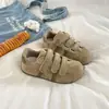 Zapatillas estilo coreano post-apocalípticas de velcro para mujer, nueva colección otoño 2026, zapatos blancos de moda, versátiles para estudiantes, mocasines