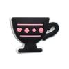 Caneca de Chá Coelho Desenho Animado Sapatos com Furos Charms para Sapatos Castelo de Princesa Decorações para Sapatos de Borracha Macia PVC Acessórios para Bolsa de Praia Transfronteiriço