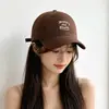 Gorra de béisbol color café suave estilo coreano para mujer, nuevo modelo de verano 2026, protección solar, gorra casual versátil