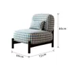 Sillón Individual de Tela Color Crema Estilo Vintage para Sala de Estar, Casa de Huéspedes, Vestíbulo de Hotel, Área de Descanso, Recepción, Silla de Ocio de Lujo Ligero