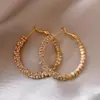 Pendientes de Aro Únicos de Plata Rota Dorada para Mujer Nicho Lujo Accesible Pendientes de Gama Alta 2025 Nueva Joyería Popular para Orejas