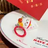 Llavero Gato de la Suerte 3D Creativo Año Nuevo Rojo Lindo Colgante de Gato Regalo para Mejor Amigo Dibujo Animado Encanto Accesorio