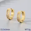 Brincos Europeus e Americanos de Aço Inoxidável Cravejados com Diamantes Ouro 18K Modernos para Casal Homens e Mulheres Design Versátil Joias de Aço Titânio Prontos para Venda