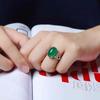 Anillo de Hemoglobina de Paloma de Cuatro Garras Anillo Elegante Retro Europeo y Americano Anillo Tanabata de Lujo Bajo Esmeralda Turmalina Anillo de Propuesta