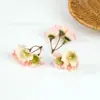 Cabezas de flores simuladas de cinco pétalos para manualidades DIY, decoraciones de flores coloridas, arreglos de pared de flores para bodas, accesorios de flores artificiales al por mayor