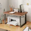 Soporte para Impresora Estante para Escritorio de Oficina Capa Elevadora de Escritorio Soporte en Capas Organizador de Estación de Trabajo para Fotocopiadora