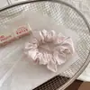 Scrunchie de Tecido Liso Colorido Fresco Macio Amassado Simples Acessório de Cabelo Estilo Coreano Gentil Elástico de Cabelo Diário para Meninas