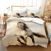 Ropa de cama estampada de animales caballo 3D de tres piezas transfronteriza Amazon Europa y Estados Unidos comercio exterior venta caliente a mapa