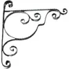 Suporte de Ferro para Plantas Estrutura de Suporte Metálica Espessada Montado na Parede Divisória Vaso de Flores Calha para Flores Suporte para Lanternas Retro Chinês Simples