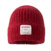Touca Tricotada de Lã Vermelha Angorá Outono e Inverno Moda Quente Lã Chapéu para Mulheres Versátil e Bonito Grande Circunferência da Cabeça Chapéu Frio