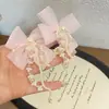 Pendientes florales en tonos dulces, nuevo modelo primavera 2025, delicados y encantadores, populares en Xiaohongshu