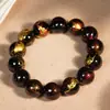 Pulseira Luxuosa de Contas Fantasia Multicor com Pintura Laca para Mulheres, Presente Estilo Designer