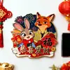 Zootopia 2 - Nick e Judy Cp Edição de Ano Novo Ímãs de Geladeira Planos Magnéticos de Acrílico de Alta Qualidade para o Ano Novo