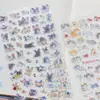 Adesivos decorativos 3D a laser em vidro, com tema de doces e cristais, para crianças. Adesivos fofos de animais: cachorros, coelhos e gatos.