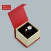 Caja de Joyería 20C Estampado en Caliente Patrón de Diamante Imán Frontal Caja de Regalo Caja de Empaque Caja de Almacenamiento Se Puede Personalizar con Logo