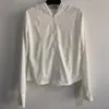 Verão 2024 Novo Esporte Slim-fit Proteção Solar Roupa Modeladora Yoga Proteção Solar Roupa com Capuz Proteção UV Seda Gelada