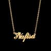 Collar con nombre cortado transfronterizo europeo y americano, con letras DIY, adornado con encaje distintivo, cadena de acero de titanio, regalo navideño, joyería