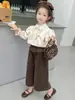 Traje de niña Primavera 2025 Nuevo Estilo Coreano Casual de Primavera Vestido para Niña Ropa de Moda Elegante Conjunto de Dos Piezas