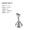 Soporte de práctica de uñas de madera natural estilo japonés, popular soporte de práctica de base acrílica magnética fuerte de metal, soporte para puntas de uñas