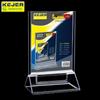 Suporte de display promocional Keji A4 tipo Y para cardápio de mesa tipo T para cardápio de mesa cartão de vinho A5 Placa de mesa dupla face transparente suporte etiqueta de preço