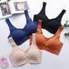 Tranquilidad cuatro generaciones de ropa interior sin costuras para mujer chaleco de dormir sujetador transfronterizo talla grande sin aros fruncido espalda bonita sujetador deportivo