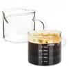Taza de Espresso con Doble Pico, Vaso para Licores, Taza de Leche con Asa, Vidrio Transparente Accesorios para Cafetera Espresso