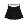 Atacado Transfronteiriço Sexy Cor Sólida Menina Popular Saia Evasê Afinando a Cintura Puro Desejo Ballet com Shorts de Segurança Saia Curta