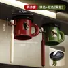 Portacepillos de dientes y vaso con ventosa, montado en la pared, vaso para enjuague bucal sin taladro, succión magnética, estante para set de artículos de tocador de baño en casa
