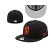 Boné de Baseball MLB Comércio Exterior Novo Boné Fechado Unissex Bordado Hip-Hop Tamanho do Boné Proteção Solar ao Ar Livre Boné à Prova de Vento