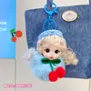 Muñeca de Tela Bola de Pelo Peluda Chica del Rollo de Cereza Llavero Pareja Llavero de Coche Regalo Venta al por Mayor
