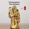 Atacado estação lingote Deus da Riqueza decoração Buda estátua estátua adoração casa loja de latão abertura Deus da Riqueza de latão