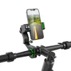 Soporte para teléfono móvil de navegación para bicicleta eléctrica Brújula en el manillar Disparo a prueba de golpes con luces Soporte para teléfono móvil para montar