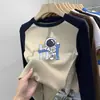 Camada Base Térmica de Fleece Escovado para Meninos Outono Inverno 2026 Nova Camiseta Patchwork de Manga Longa Infantil Top Quente para Meninos