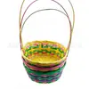 Fornecimento de Cesta de Páscoa Nova Tecida à Mão Cesta de Bambu Colorida de Natal Cesta de Embalagem Tecida de Bambu Brinquedo de Bambu