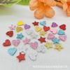 Parches de Estrella en Forma de Corazón, Tela No Tejida con Purpurina, Materiales y Accesorios para Accesorios del Cabello, Parches de Tela No Tejida de Flor de Ciruelo