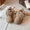 Botas Retro de Gamuza Birkenstock para Niñas 2026 Nuevo Estilo de Invierno Suela Suave Acolchadas de Lana de Cordero Botas de Nieve para Niños Medianos y Grandes