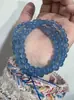 Ágata Azul Hielo Natural Cuentas Sueltas Cuentas Hechas a Mano para DIY Accesorios de Pulsera y Collar de Cristal para Mujer