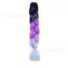 Fibra química de tres colores, cuatro colores, cinco colores, degradado, seda de alta temperatura, trenza grande, trenza jumbo, trenza burbuja, material para trenzas de cabello